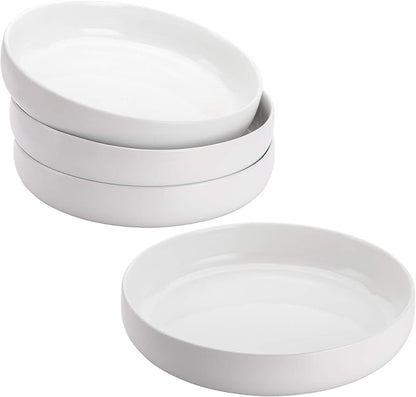 Foraineam 8 Inch Porcelain Round Salad Pasta Bowl Set 22 Ounce Deep Soup Plates - Image 7