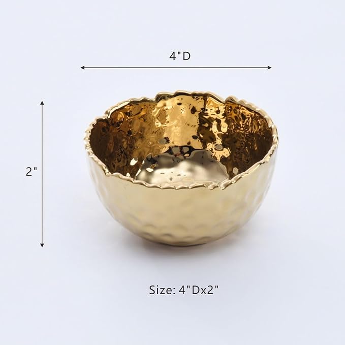 Pampa Bay Golden Millennium 4-inch Porcelain Snack Bowl - Image 2