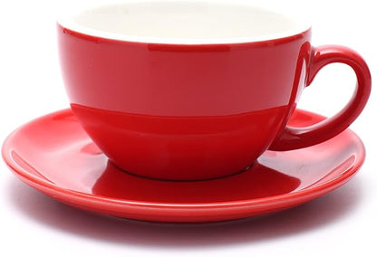 Coffeezone Ceramic Latte Art Cup and Saucer by Coffeezone