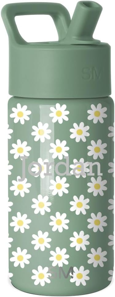 Simple Modern Personalized Kids Water Bottle | 14oz | Floral | Insulated by SimpleModern