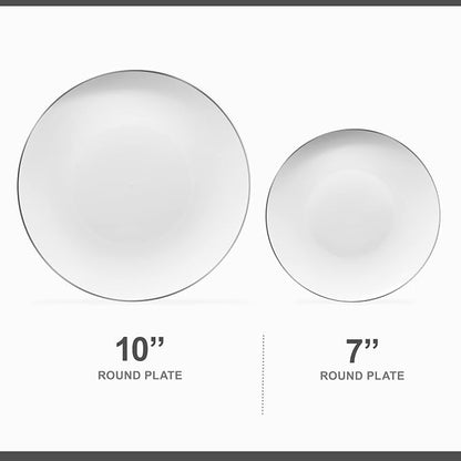 Plasticpro 128 Piece Combo Plates Set includes 64-7'' inch Plates & 64-10'' - Image 5