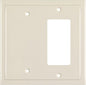 Henne Bery Modern Edge Decorative Wall Plate Switch Plate Outlet Cover, Durable Solid Zinc Alloy (Blank/Decorator, Light Almond)