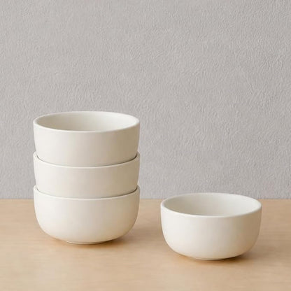 WENSHUO Classic Round Cereal Bowl Set of 4, Ceramic Soup Bowls, Breakfast Bowl by WENSHUO