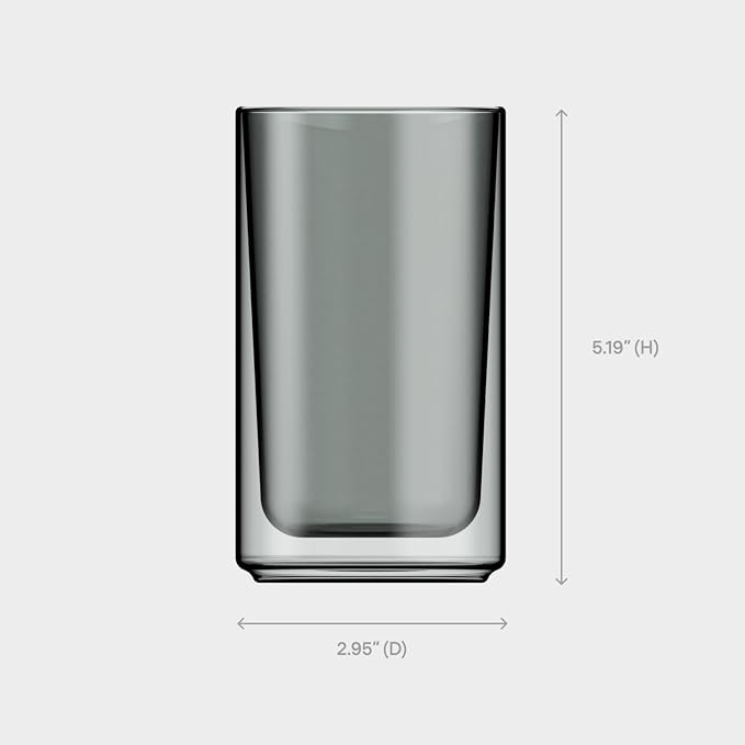 Terra Kaffe Fog Forte 12 oz Double-Walled Coffee Glass – Borosilicate Thermal - Image 2