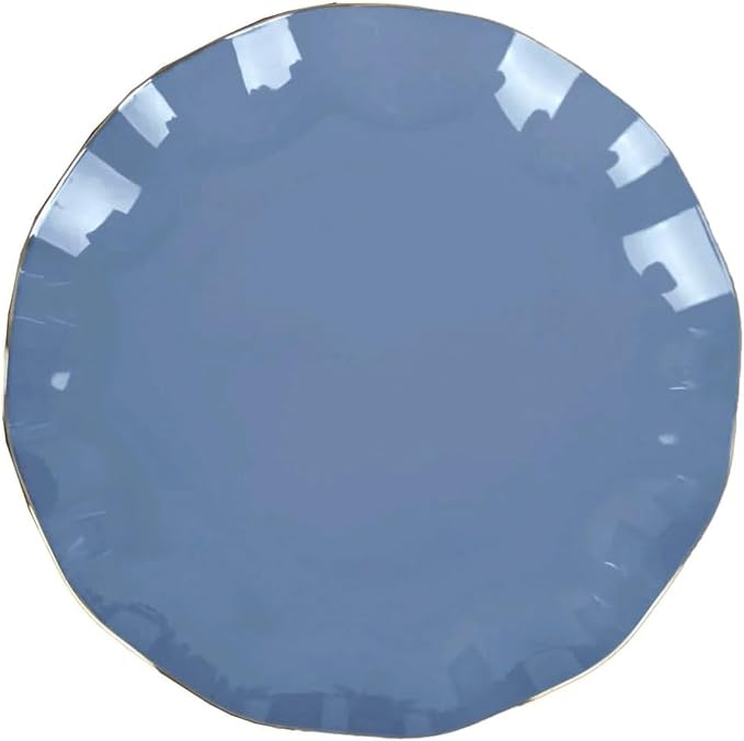 Efavormart 10 Pack | Dusty Blue 6" Round Plastic Dessert Salad Plates, - Image 7