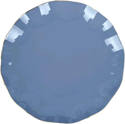 Efavormart 10 Pack | Dusty Blue 6" Round Plastic Dessert Salad Plates, - Image 7