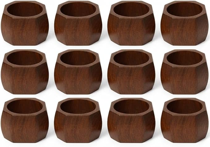 Napkin Rings Dining Table Napkin Holder, Classic Everyday Use Thanksgiving by ARNCRAFT