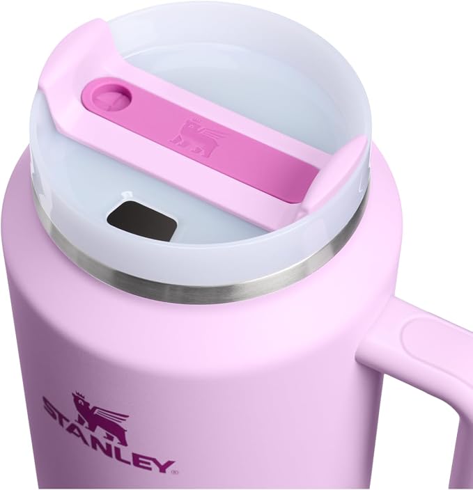 STANLEY Quencher H2.0 Flow State Tumbler, 64 oz, Soft Orchid | Handle and Straw - Image 2