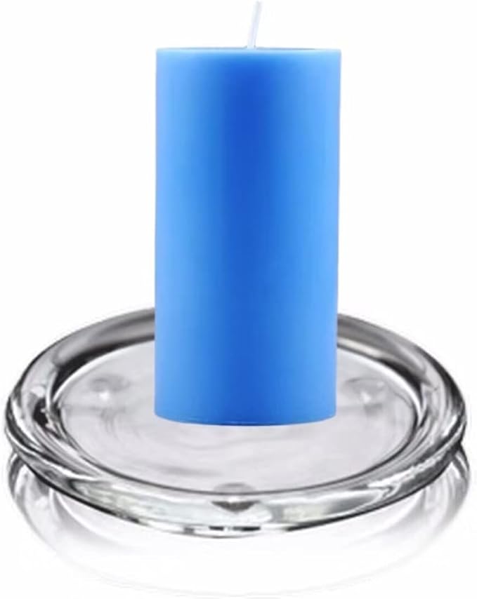 4 Pack Glass Candle Holder 3" Clear Beautiful Transparent Round Candle Plate… - Image 4