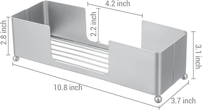 MyGift Modern Silver Tone Metal Tabletop Folded Paper Towel Dispenser | Modern - Image 6