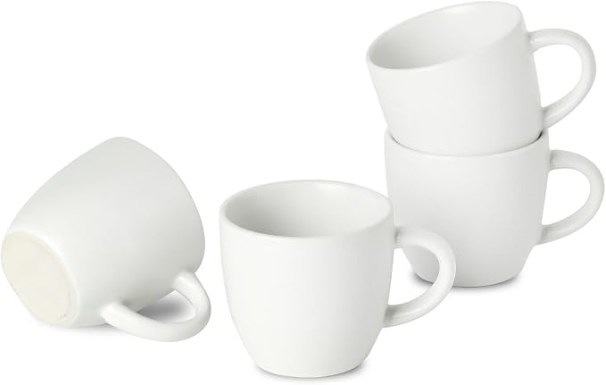 HASENSE Ceramic 3 OZ Espresso Cups, Porcelain Espresso Demitasse Cups Set of 4 by Hasense