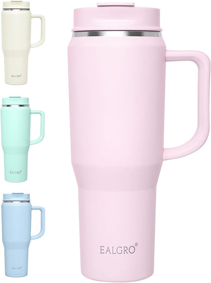 EALGRO 40 oz Tumbler with Handle, Insulated Tumblers with Lid and Straw | by EALGRO