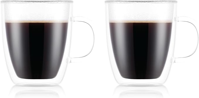 Bodum 15oz Bistro Double Wall Insulated Mug, High-Heat Borosilicate Glass - Image 2