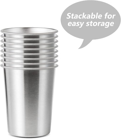 8 Pack 6 oz Stainless Steel Cups - Image 2