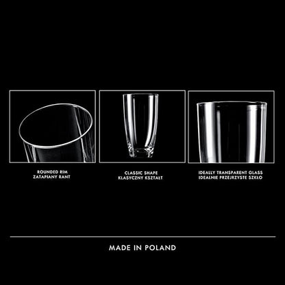 Krosno Tall Water Drinking Glasses, Set of 6, 16.9 oz Mixology Collection, Ideal for Everyday Use, Drinking Glasses, Lead-Free and Safe, Dishwasher Safe, Made in Europe