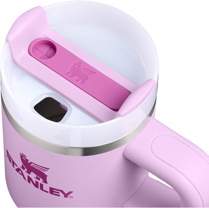 STANLEY Quencher H2.0 Flow State Tumbler, 14 oz, Soft Orchid | Handle and Straw - Image 2