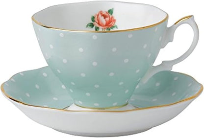 Royal Albert Polka Rose Teacup & Saucer Set by RoyalAlbert