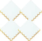 100 pack White Cocktail Napkins with Gold Foil Accents Scalloped Edges 5 x 5 inch Beverage Disposable Napkin Party Decoration Wedding Bridal and Baby Shower Dinner Lunch Supplies