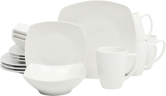 Gibson Home Zen Buffet White Porcelain Dinnerware Set by GibsonHomewares