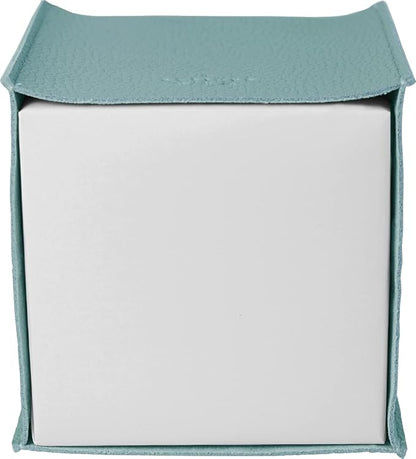 Carrotez Tissue Box Cover, [Refined] Modern PU Leather Square Tissue Box Holder - Decorative Holder/Organizer for Bathroom Vanity Countertop, Night Stands, Office Desk & Car 5"X5"X5" - Mint