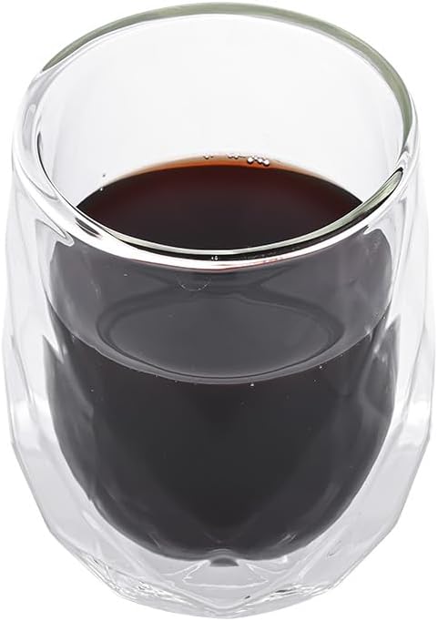 2PK Double Wall Borosilicate Glass Cups, Insulated Coffee & Tea Mugs, - Image 3
