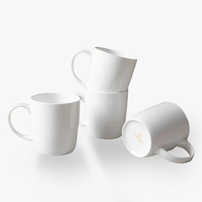 Small Bone China Mug Set – White Luxury Fine Porcelain Mugs by AuredenBoneChina
