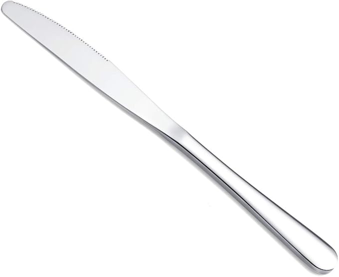 Berglander Dinner Knives Set Of 6, Stainless Steel Shiny Mirror Dinner Knife by Berglander