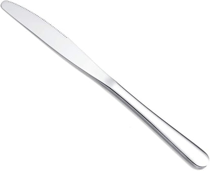 Berglander Dinner Knives Set Of 6, Stainless Steel Shiny Mirror Dinner Knife by Berglander