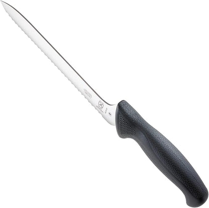 Mercer Culinary M22408 Millennia Black Handle, 8-Inch Offset Wavy Edge - Image 4