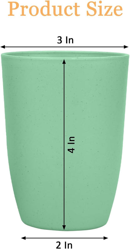 Wheat Straw Cups Set of 4, Drinking Cup Reusable Cups | 12 oz Cup - Image 2