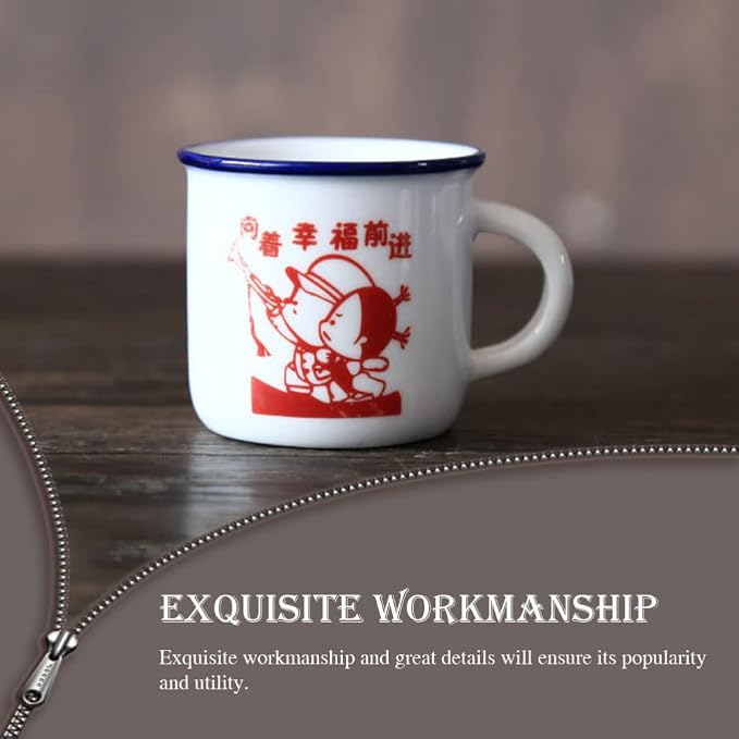 Cabilock 6pcs Vintage Enamel Mugs Heat-insulated Water Cups - Image 7