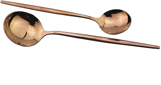 Rose Gold Silverware Set, JASHII 20-Piece Stainless Steel Flatware Cutlery Set - Image 3