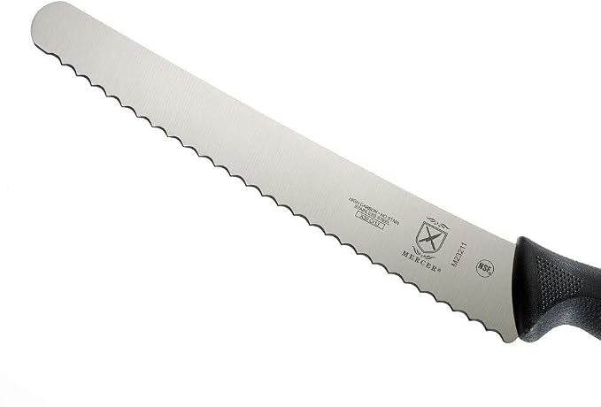 Mercer Culinary M23211 Millennia Black Handle, 10-Inch Left Handed Wavy Edge - Image 3