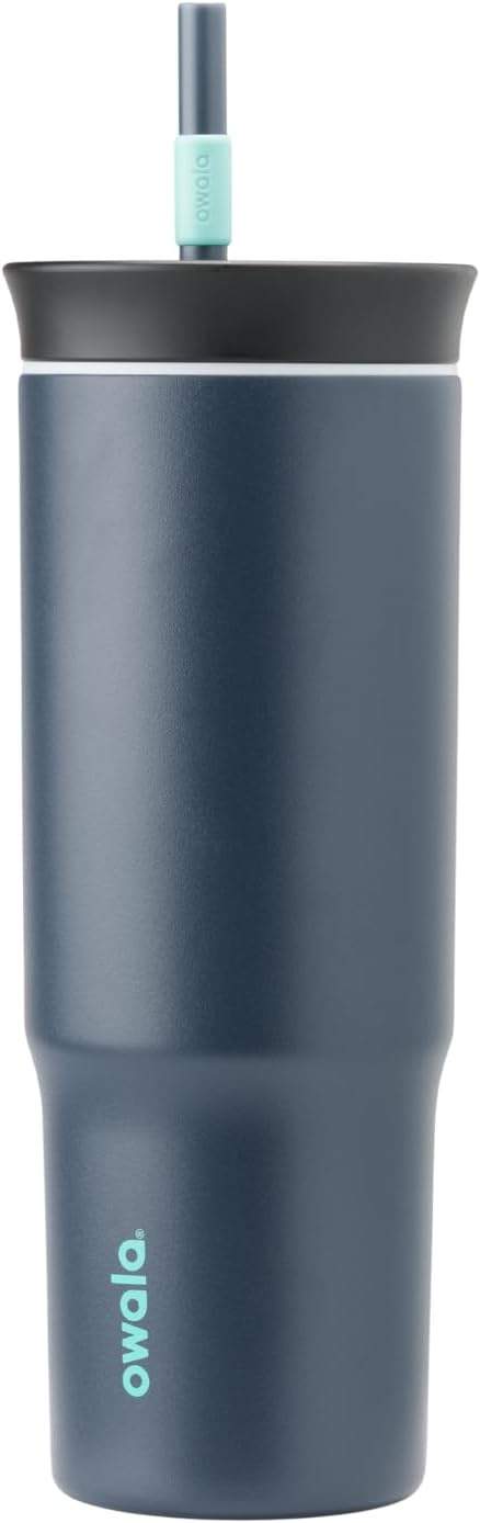 Owala Tumbler Stainless Steel Water Bottle 24 oz Foggy Tide | 2-in-1 by Unknown