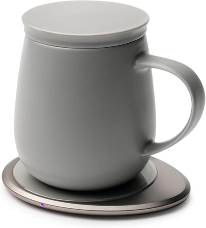 Ui 3 Self-Heating Mug Set – Soft Gray | 12 fl oz / 355 mL Ceramic Coffee & Tea - Image 2