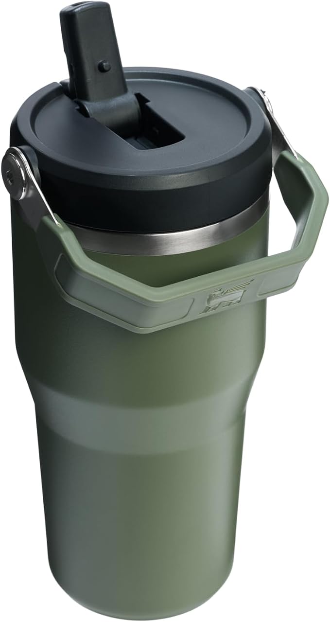 STANLEY IceFlow 2.0 Flip Straw Tumbler, 20 oz, Dried Pine | Easy Carry Handle | - Image 3