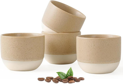 INGOFIN Ceramic Espresso Cup Set of 4-4.2 oz Espresso Cup by INGOFIN