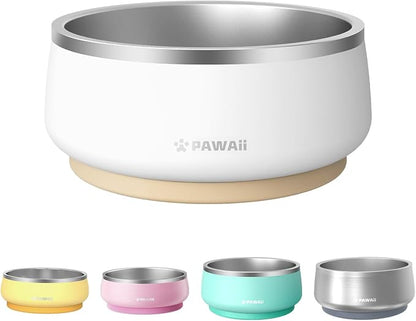 Pawaii Dog Bowl, 34 oz Stainless Steel Food and Water Bowl, ID Tag, 1 Pack | by Pawaii