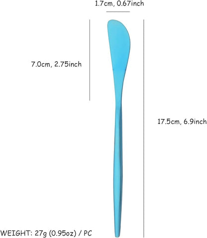 10 Pcs Blue Cheese Spreader Knife, Stainless Steel Butter Spreader Serving - Image 6