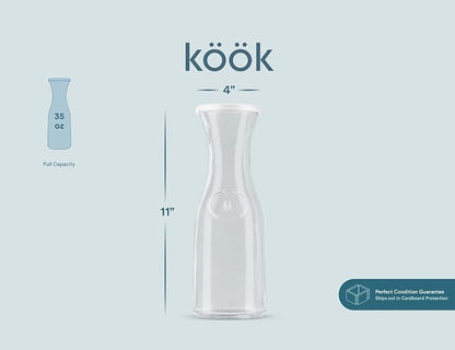 KooK Glass Carafe, Mimosa Bar Supplies, Carafe Pitchers - Image 7
