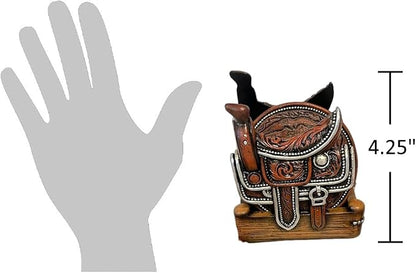 The Bridge Collection Western Saddle Coaster Set - Image 2