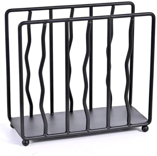 Modern Standing Napkin Holder for table, Black Metal, Tabletop Paper Napkin Dispenser for Coffee Filter Holder Kitchen, Dining Room, Outdoor.