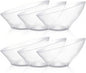 BESTVIP 54oz Clear Plastic Serving Bowls for Party - 12 Pack Angled Disposable Serving Bowls, Party for Chips, Snacks, Fruit, Salad - Bowls for Parties, Daily Use, Catering, Christmas
