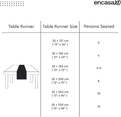 Encasa XO Table Runner, Yarn Dyed Ribbed Cotton 13"x59" | Ladder Turq Blue - Image 6