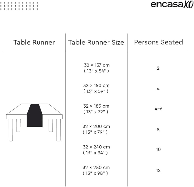 Encasa XO Table Runner, Yarn Dyed Ribbed Cotton 13"x98" | Solid Off White - Image 7