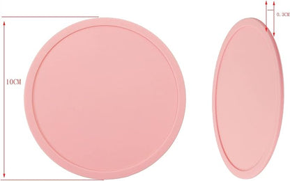 ONLYKXY 3 Pieces 3.93 Inch Silicone Coasters, Round Coasters - Image 2