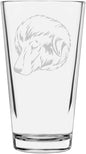 Bakharwal Custom Personalized Dog Themed Etched All Purpose 16oz Pint Glass