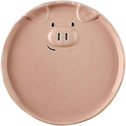 Nordic Style Creative Cute Pink Piglet Dishes, Home Breakfast Ceramic Matte by CAPIJIONG