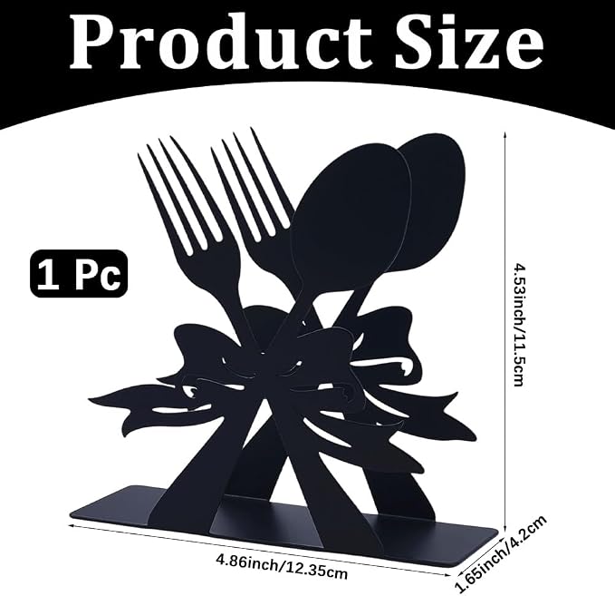 CRASPIRE Tableware Standing Napkin Holder Black Napkins Dispenser Metal Paper - Image 2