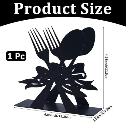 CRASPIRE Tableware Standing Napkin Holder Black Napkins Dispenser Metal Paper - Image 2